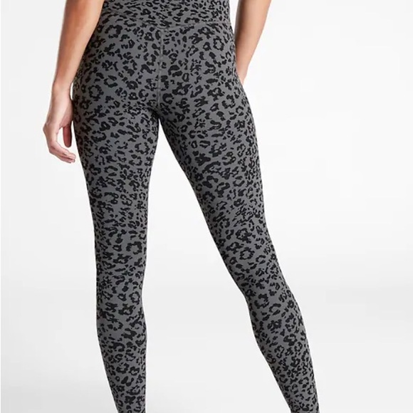 Athleta Black Leopard Elation Ultra High Rise Tights S - Picture 8 of 10